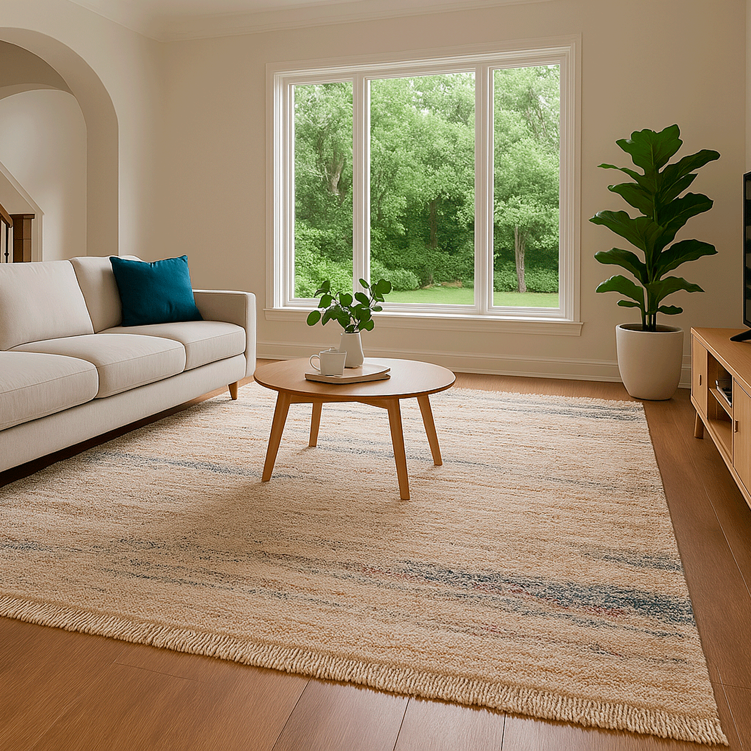 Alfombra BAZHARS  Shaggy A809 200x290 cm Multicolor-1