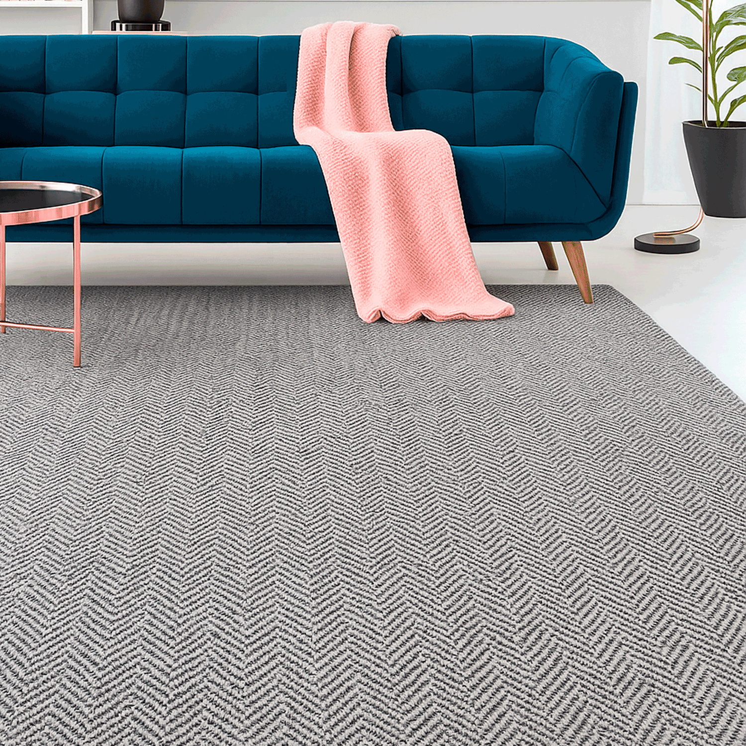 Alfombra 140X200 cm 100% PET Reciclado Arlo Icy Charcoal Bazhars-3