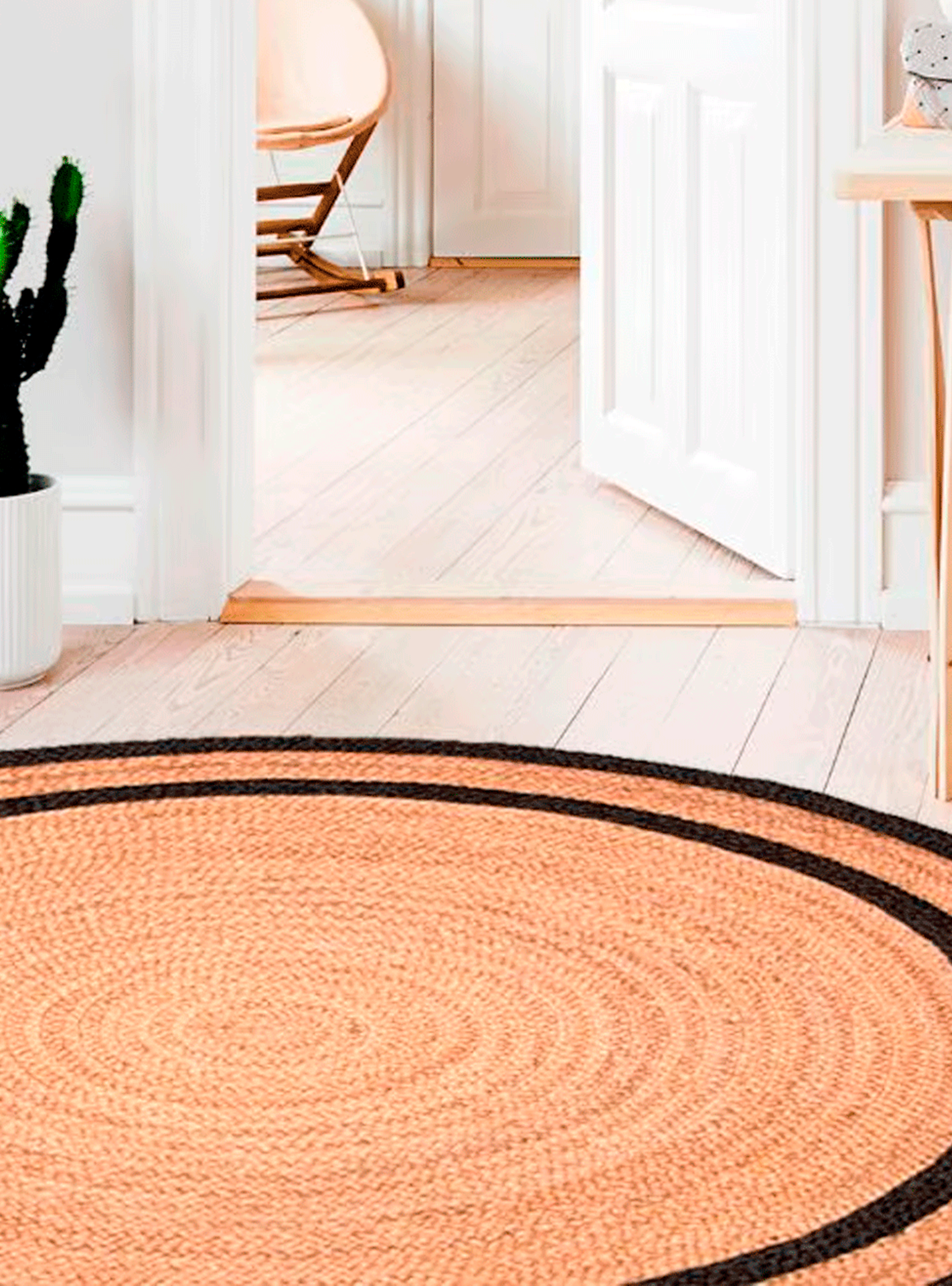 Alfombra redonda BAZHARS  Jute Nav BK 735 Rnd 200x200 cm Beige-2