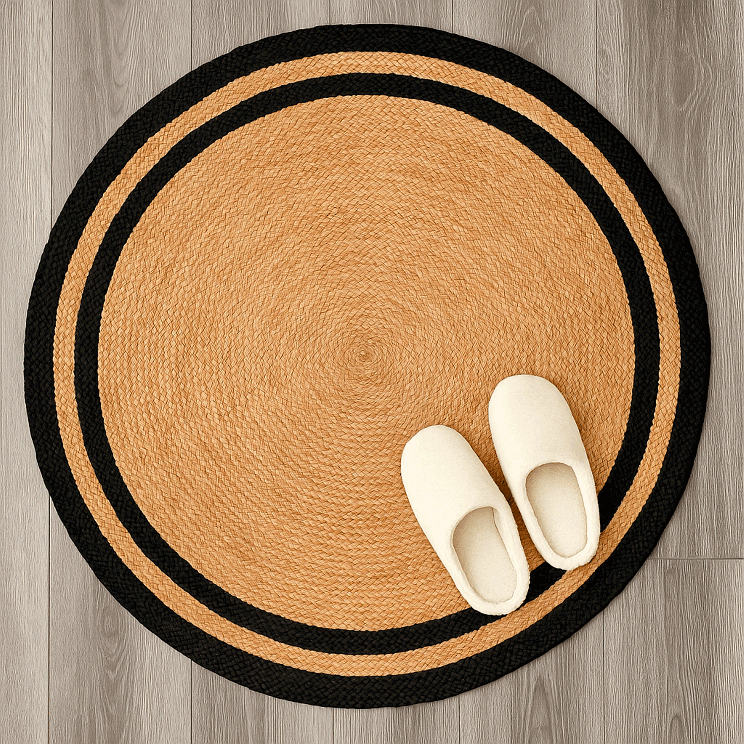 Alfombra redonda BAZHARS  Jute Nav BK 735 Rnd 200x200 cm Beige-8