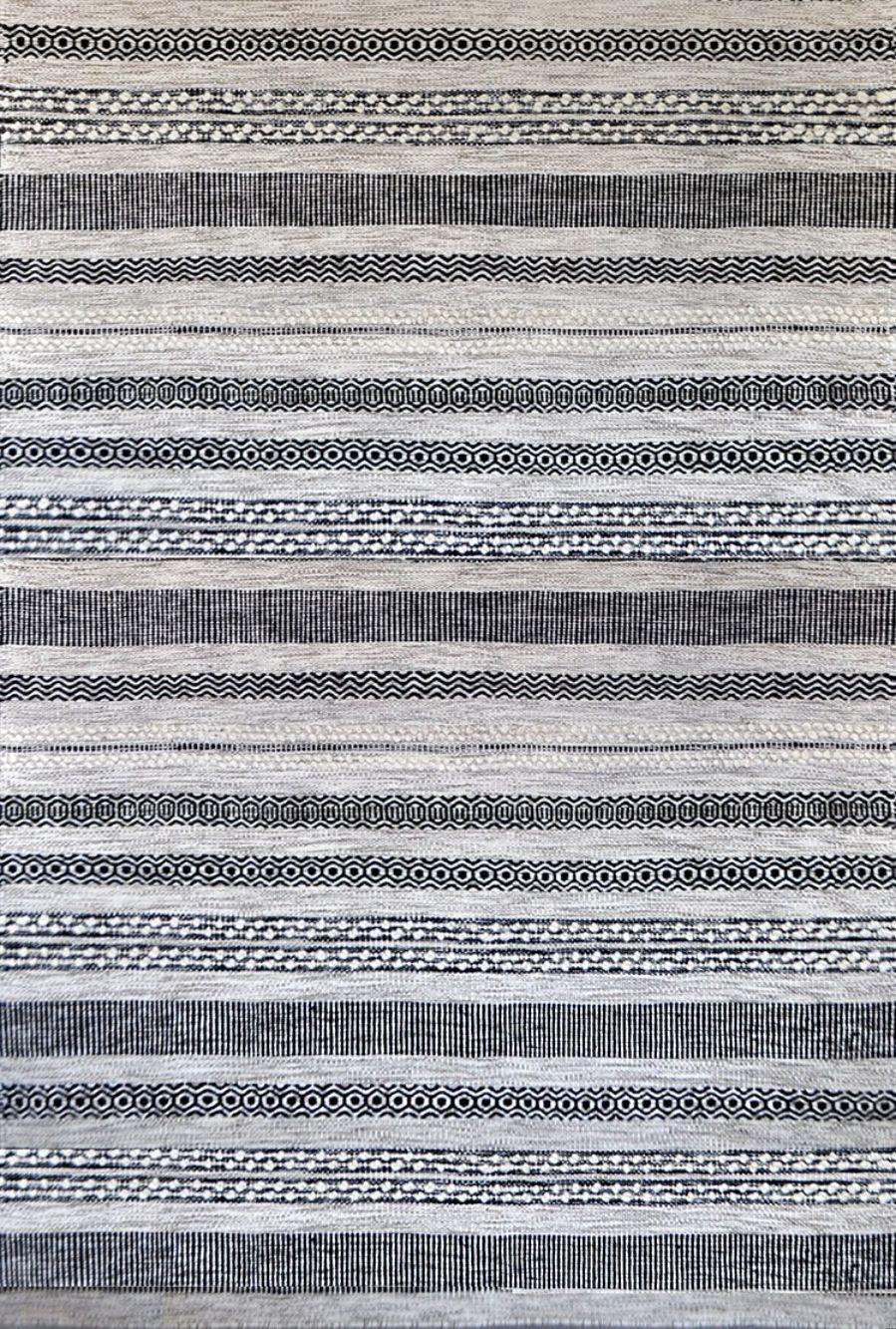 Alfombra BAZHARS Am Bol 101 Grey Black 230x330 cm Gris-0