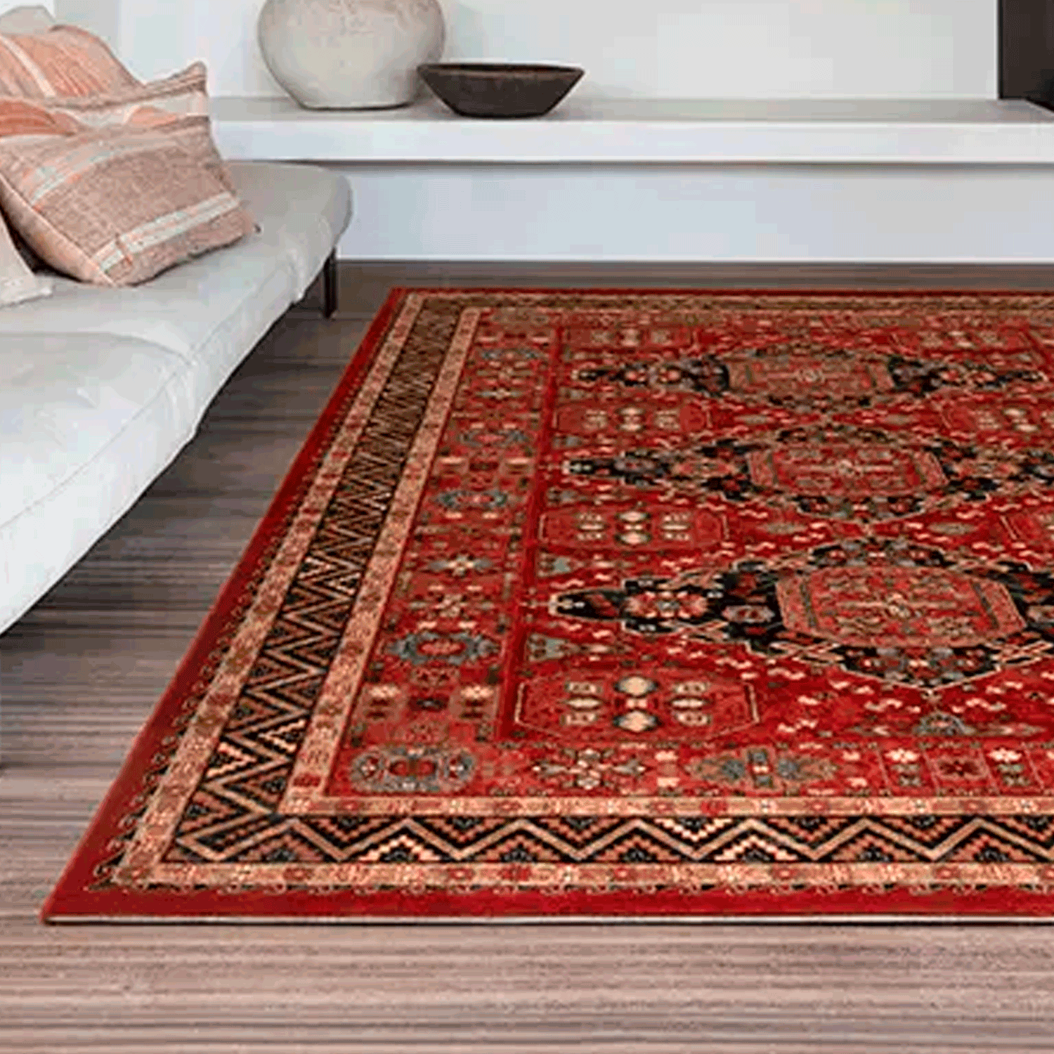 Alfombra BAZHARS Kirman 43 08 300 200x300 cm Burdeo-2