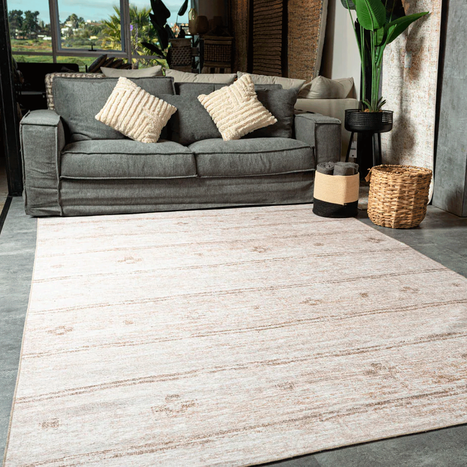 Alfombra 230X330 cm Kendi Nor H0813 Beige D299 Bazhars-2