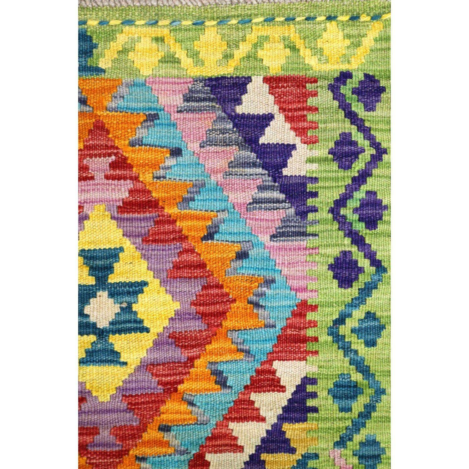 Alfombra pasillo BAZHARS Kilim Vegi MP062 201x062 cm Multicolor-4