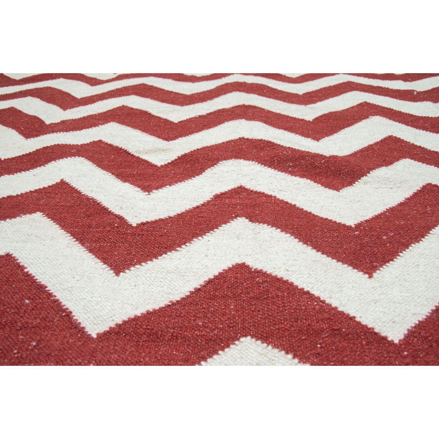 Alfombra BAZHARS s Kelim Pau Gall 10 Nred 140x200 cm Rojo-4