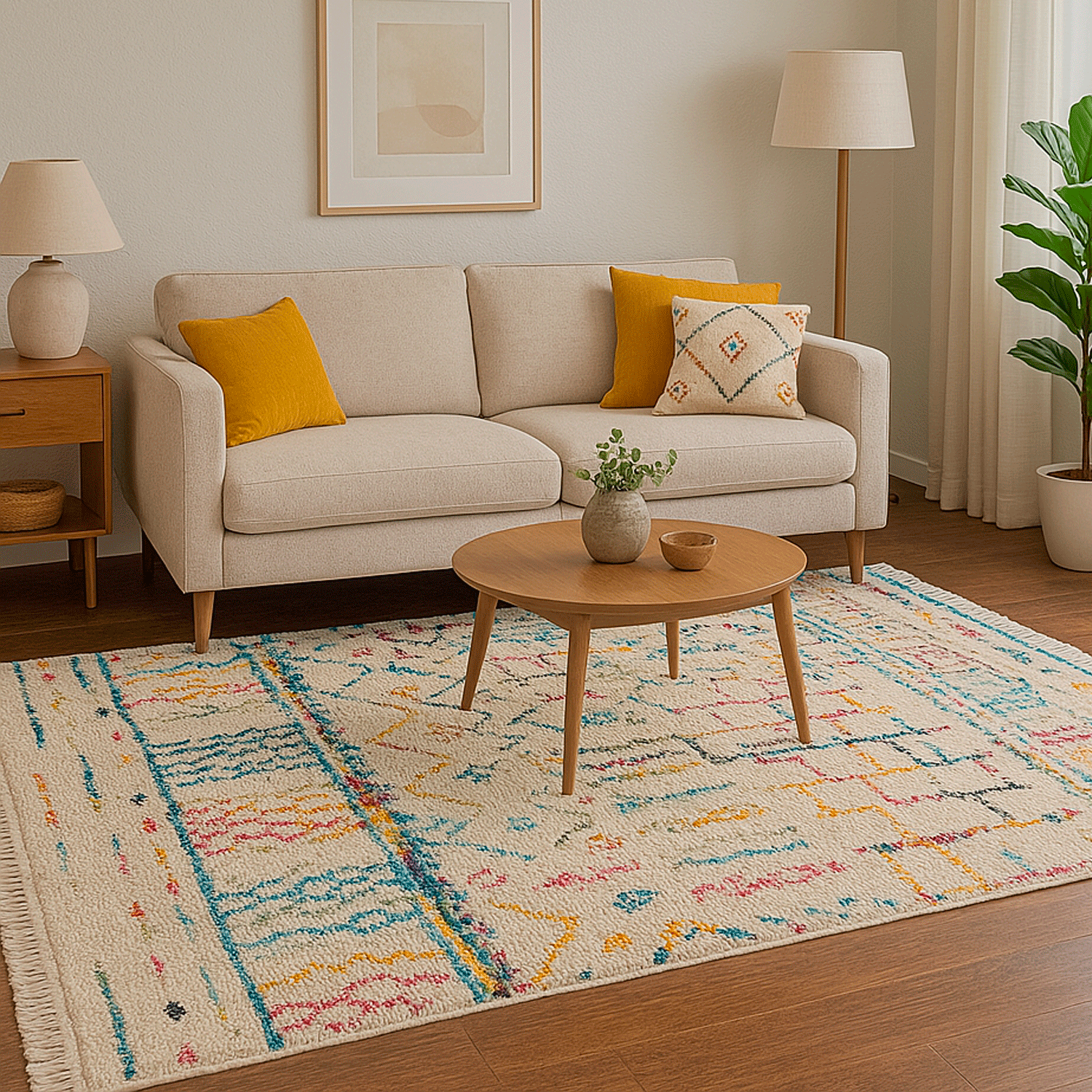 Alfombra BAZHARS  Shaggy 5641 200x290 cm Multicolor-5