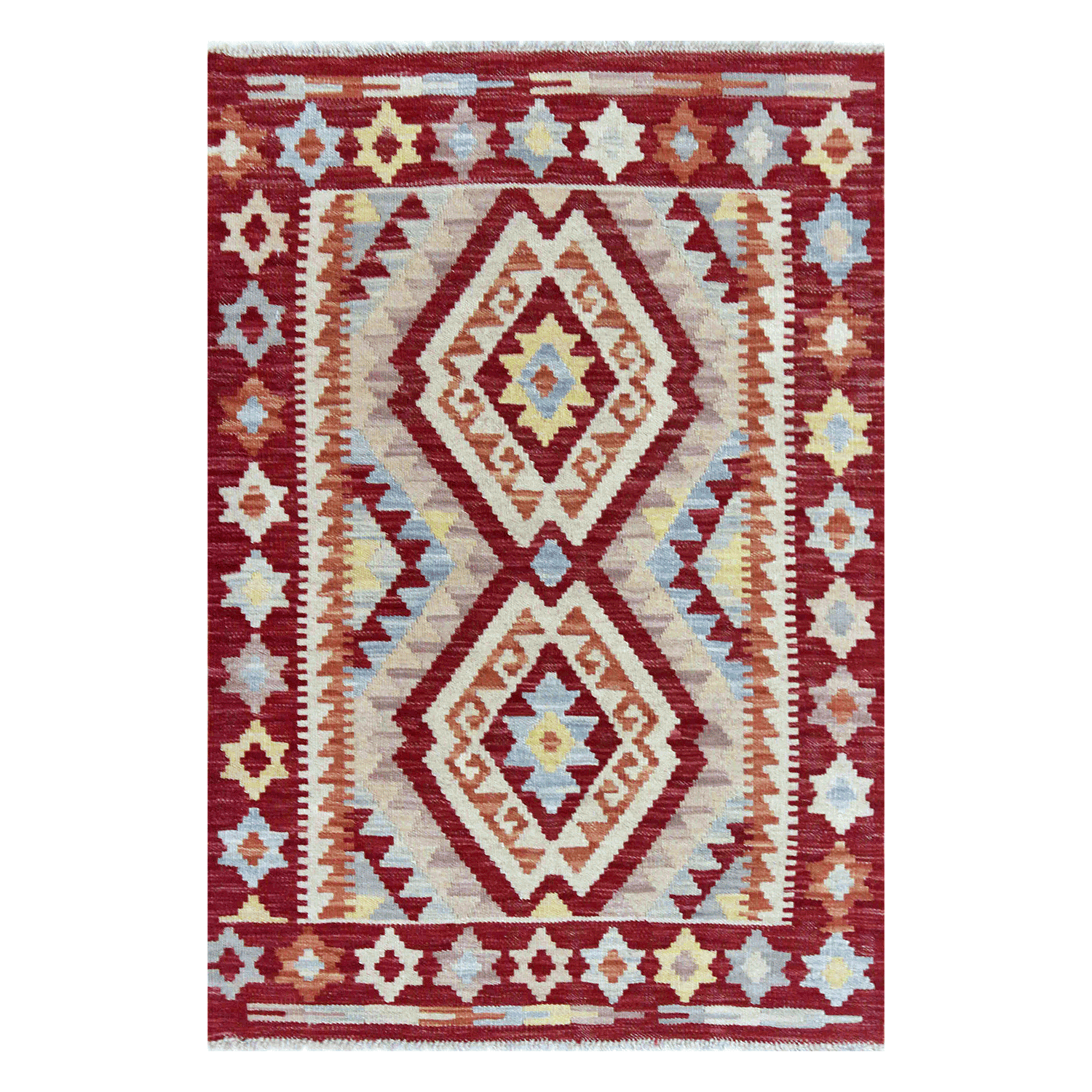 Alfombra BAZHARS s KELIM VEGI P295 140x200 cm Gris-3