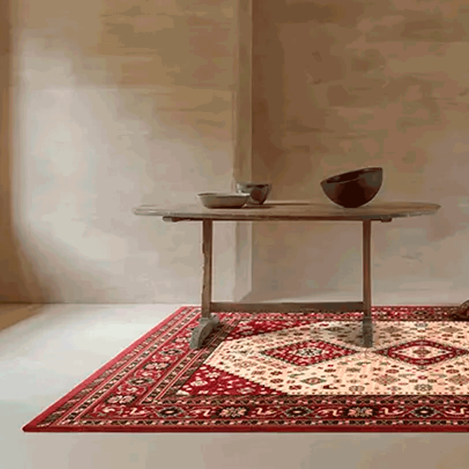 Alfombra BAZHARS Kirman 43 45 100 200x340 cm Burdeo-1