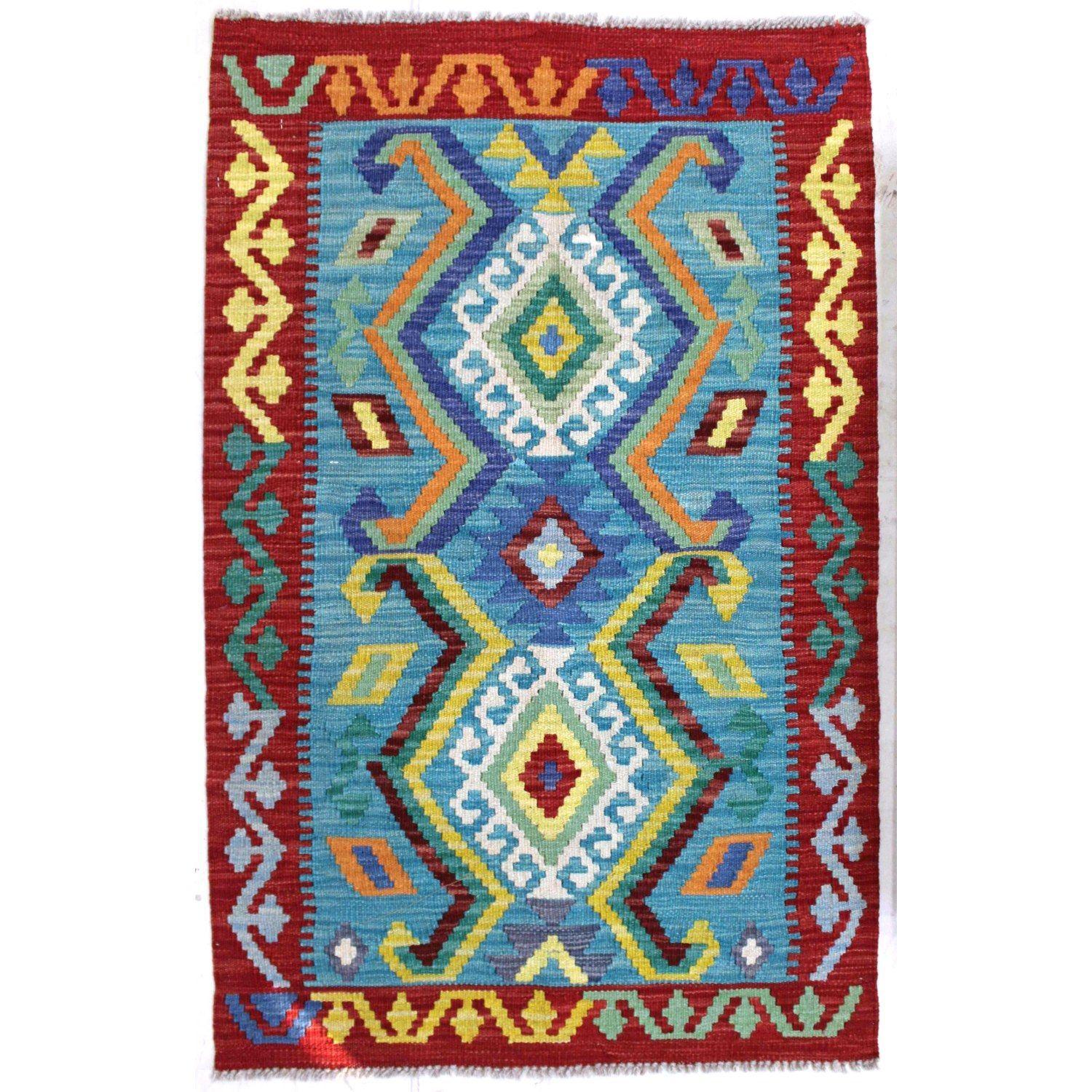 Alfombra BAZHARS Kilim Vegi MP689 118x082 cm Multicolor-3