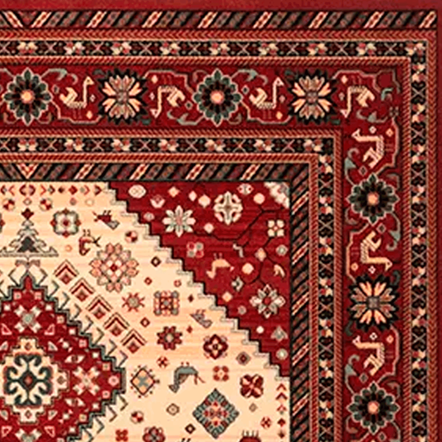 Alfombra BAZHARS Kirman 43 45 100 160x240 cm Burdeo-4