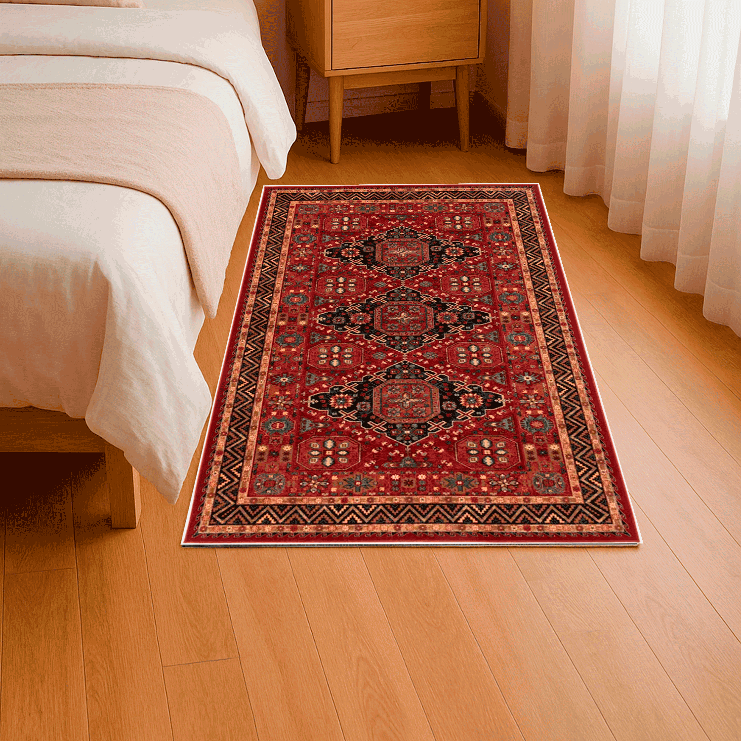 Bajada Cama BAZHARS Kirman 43 48 300 80x120 cm Burdeo-2