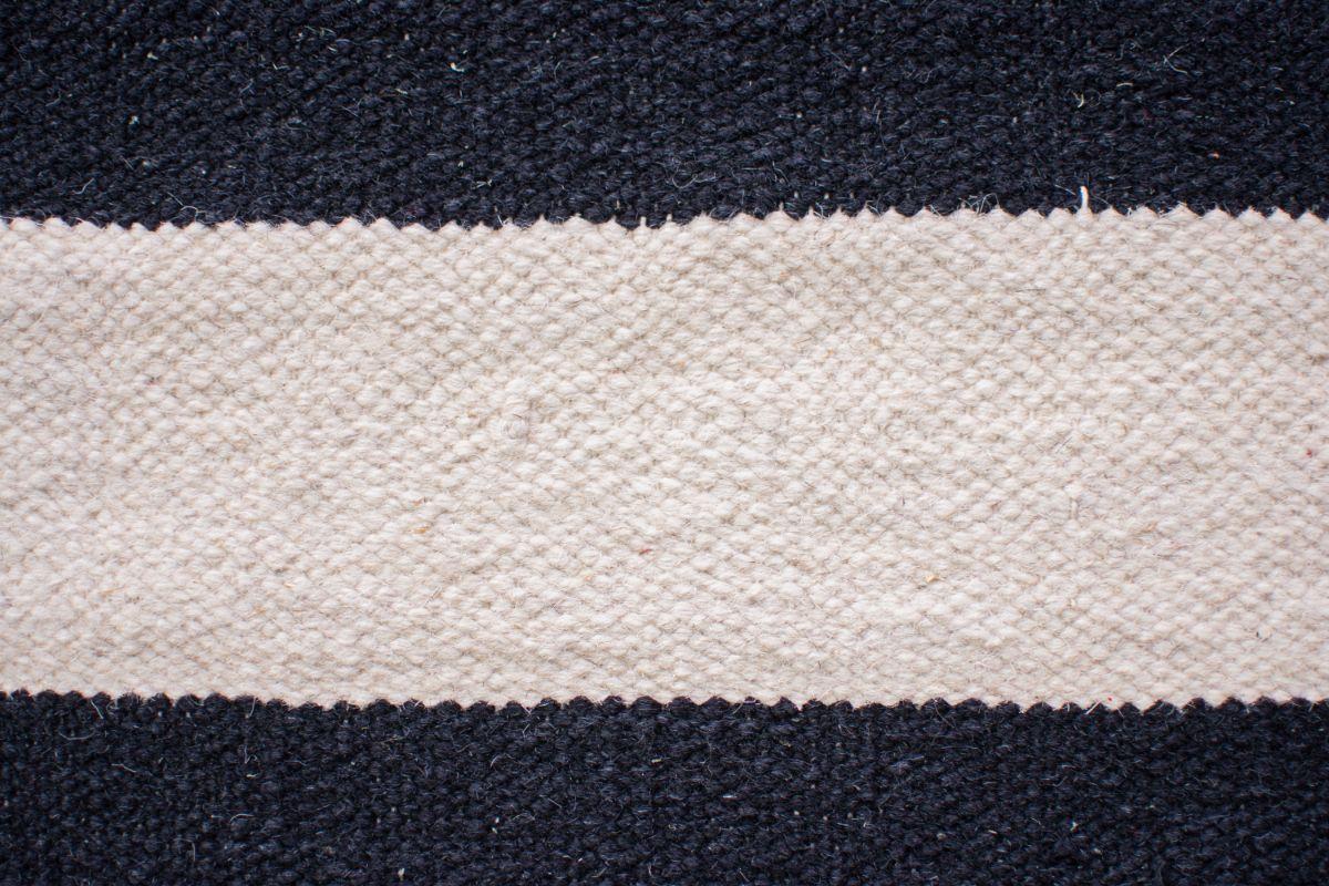 Alfombra BAZHARS Kelim Pau Gall 14 BW 140x200 cm Negro-2