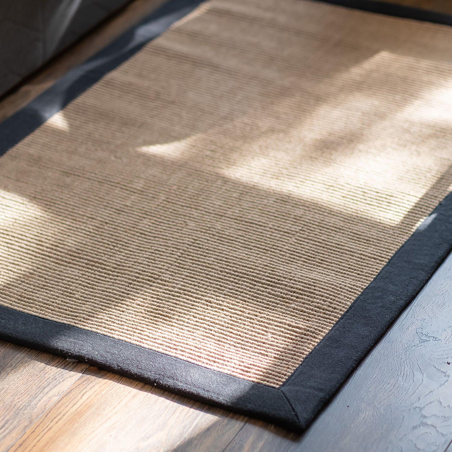 Alfombra Yute 080X120 cm Rectangular Bab Black Bazhars-3