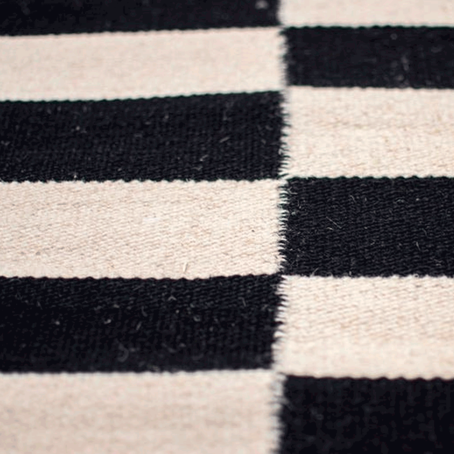 Alfombra pasillo BAZHARS  Kelim Galle Op Art BN 70x300 cm Negro-8