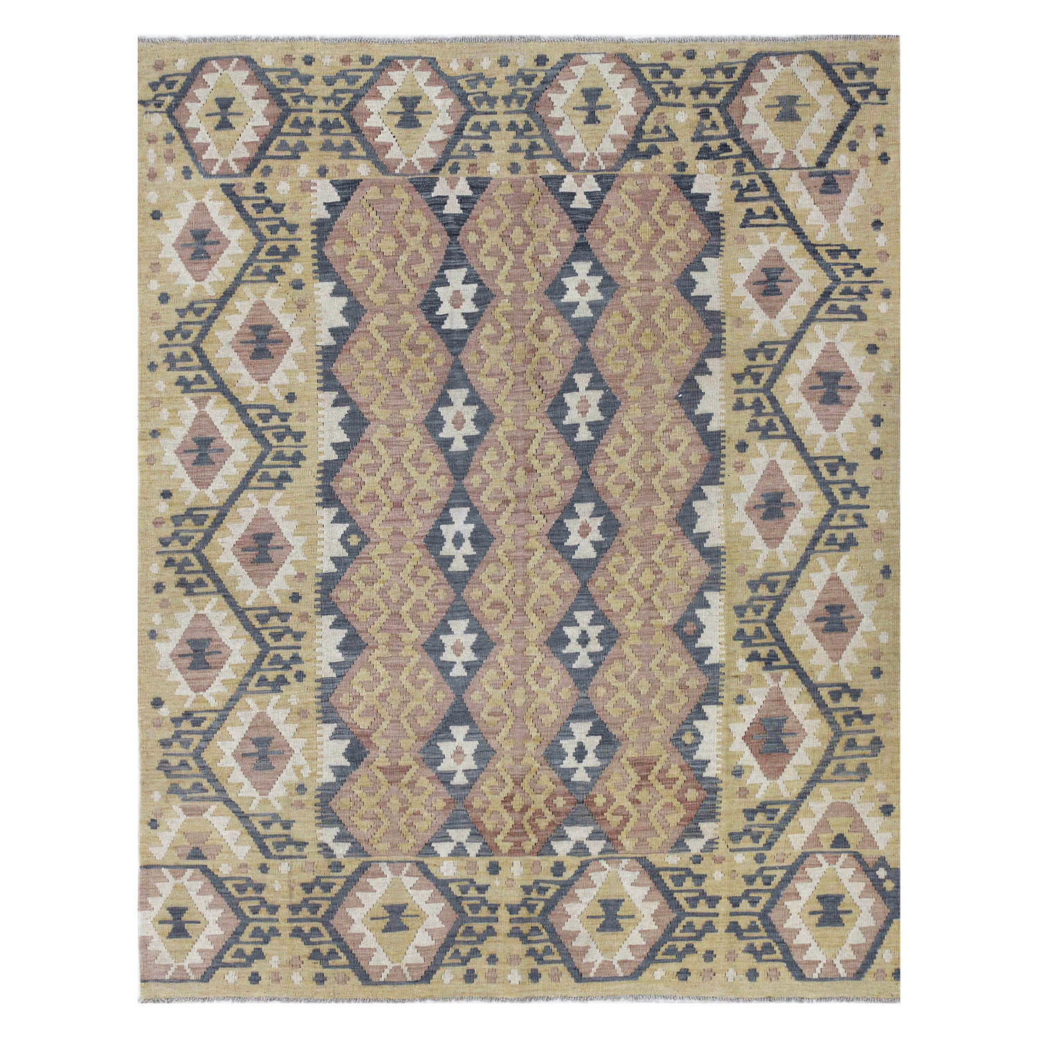 Alfombra BAZHARS s KELIM VEGI P81 170x240 cm Gris-3