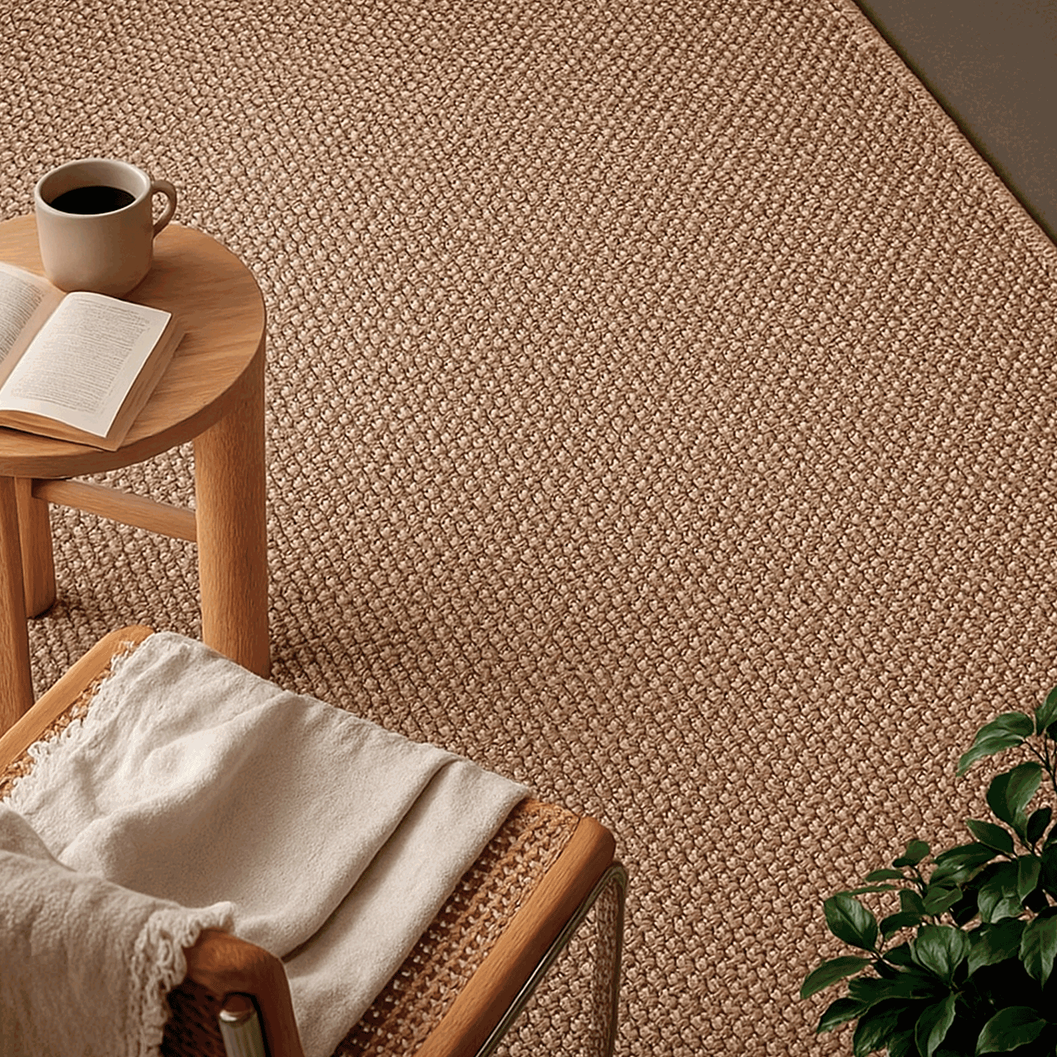Alfombra 190X290 cm 100% PET Reciclado AM Carvin Linen Beige Bazhars-2