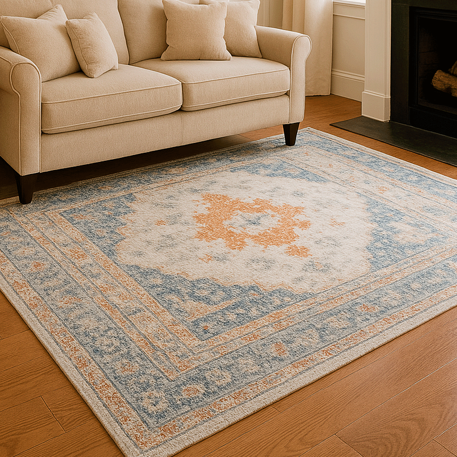 Alfombra BAZHARS Intrigue 7802 133x185 cm Azul-5