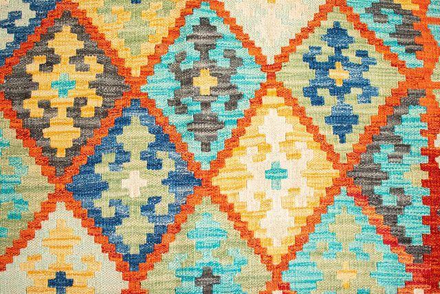 Alfombra Artesanal Bazhars Kelim Vegi 193X153 cm-5