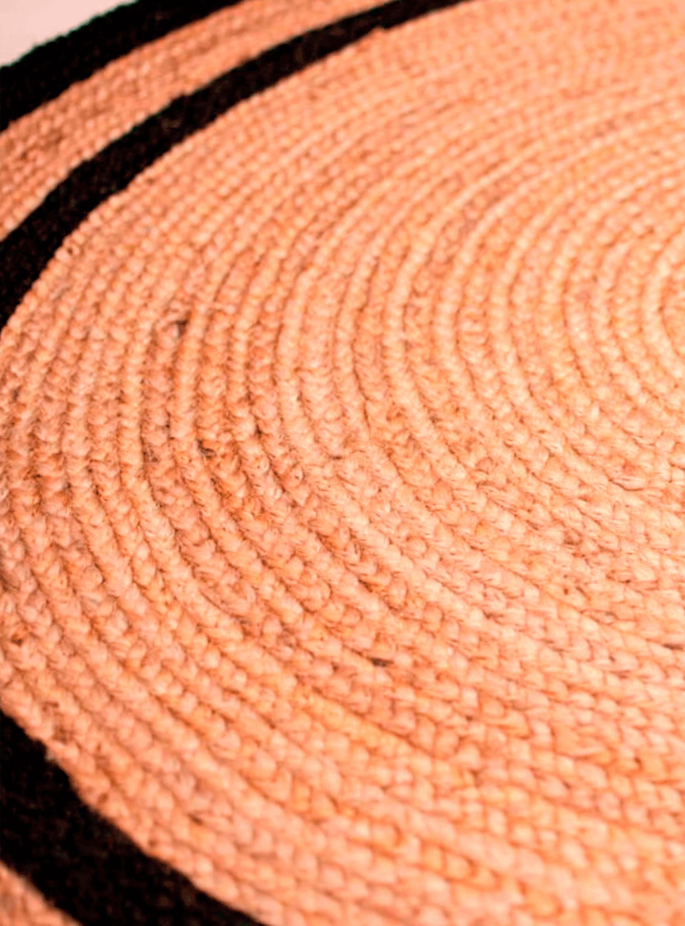 Alfombra Redonda Yute 100cm Nav BK 735 Rnd Bazhars-2