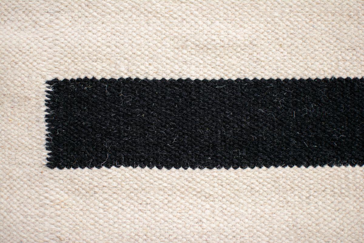 Alfombra BAZHARS Kelim Pau Gall 12 BW 140x200 cm Negro-2