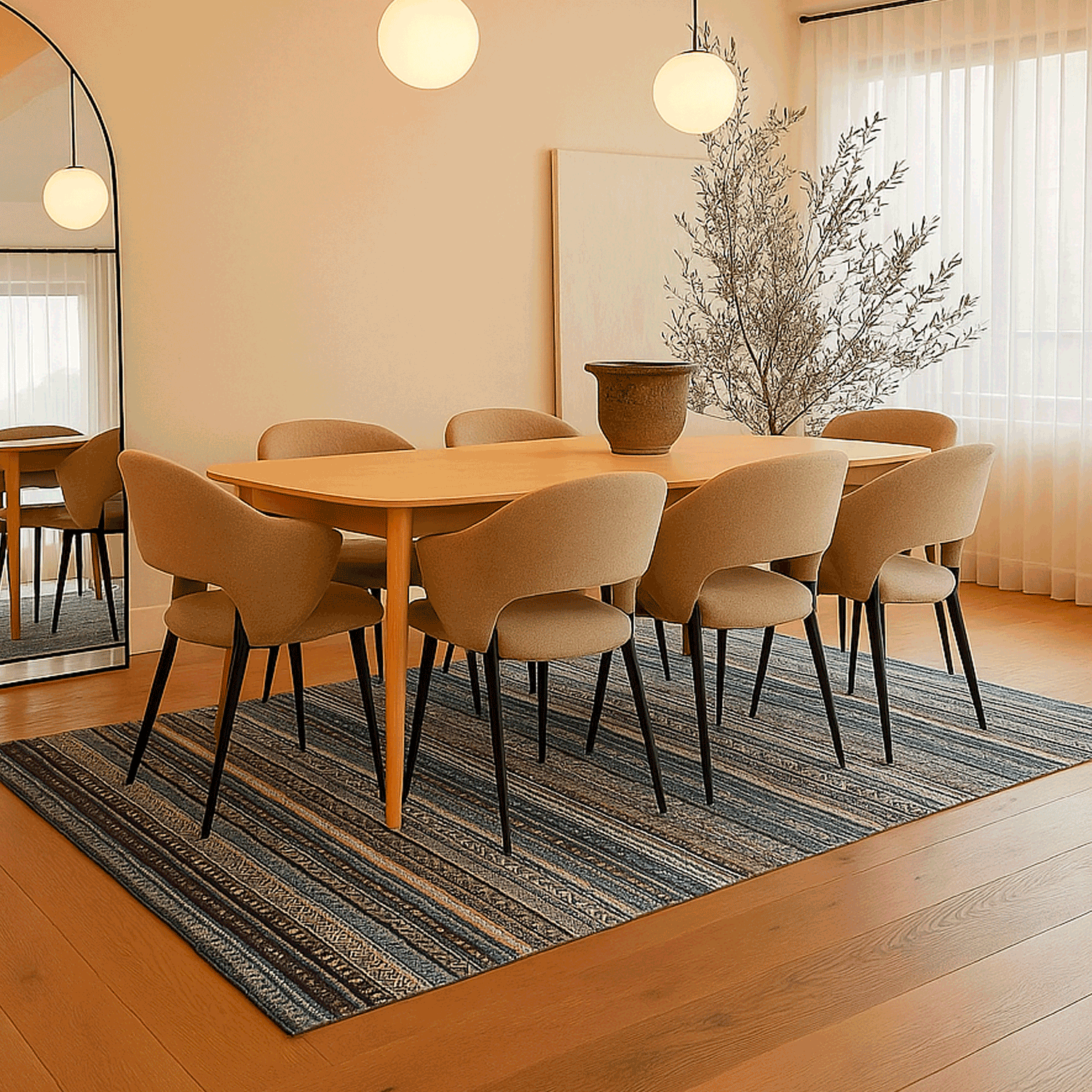 Alfombra BAZHARS Am Bol 106 Acqua Multi 190x290 cm Beige-5