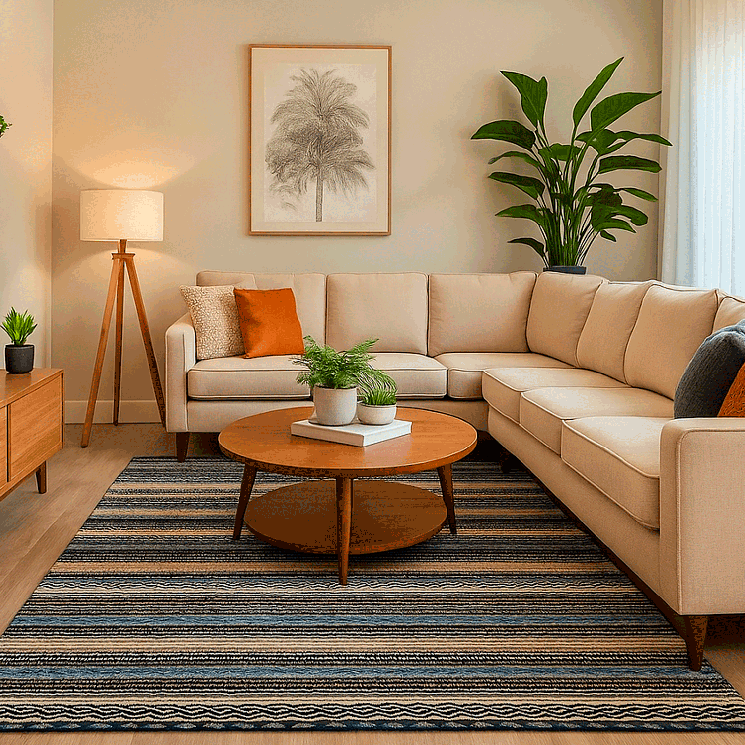 Alfombra BAZHARS Am Bol 106 Acqua Multi 190x290 cm Beige-8