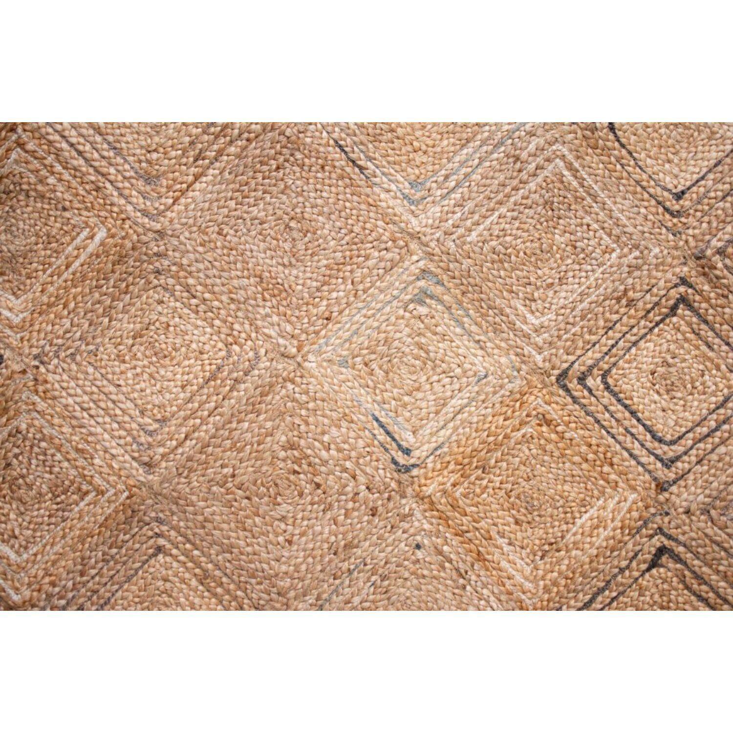 Alfombra BAZHARS  Jute Heri Braided Nat BK  160x230 cm Beige-7