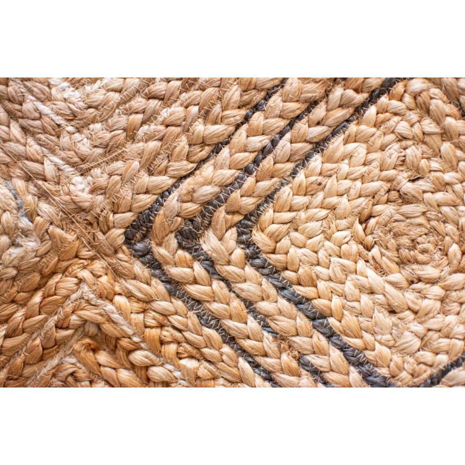 Alfombra BAZHARS  Jute Heri Braided Nat BK  160x230 cm Beige-9