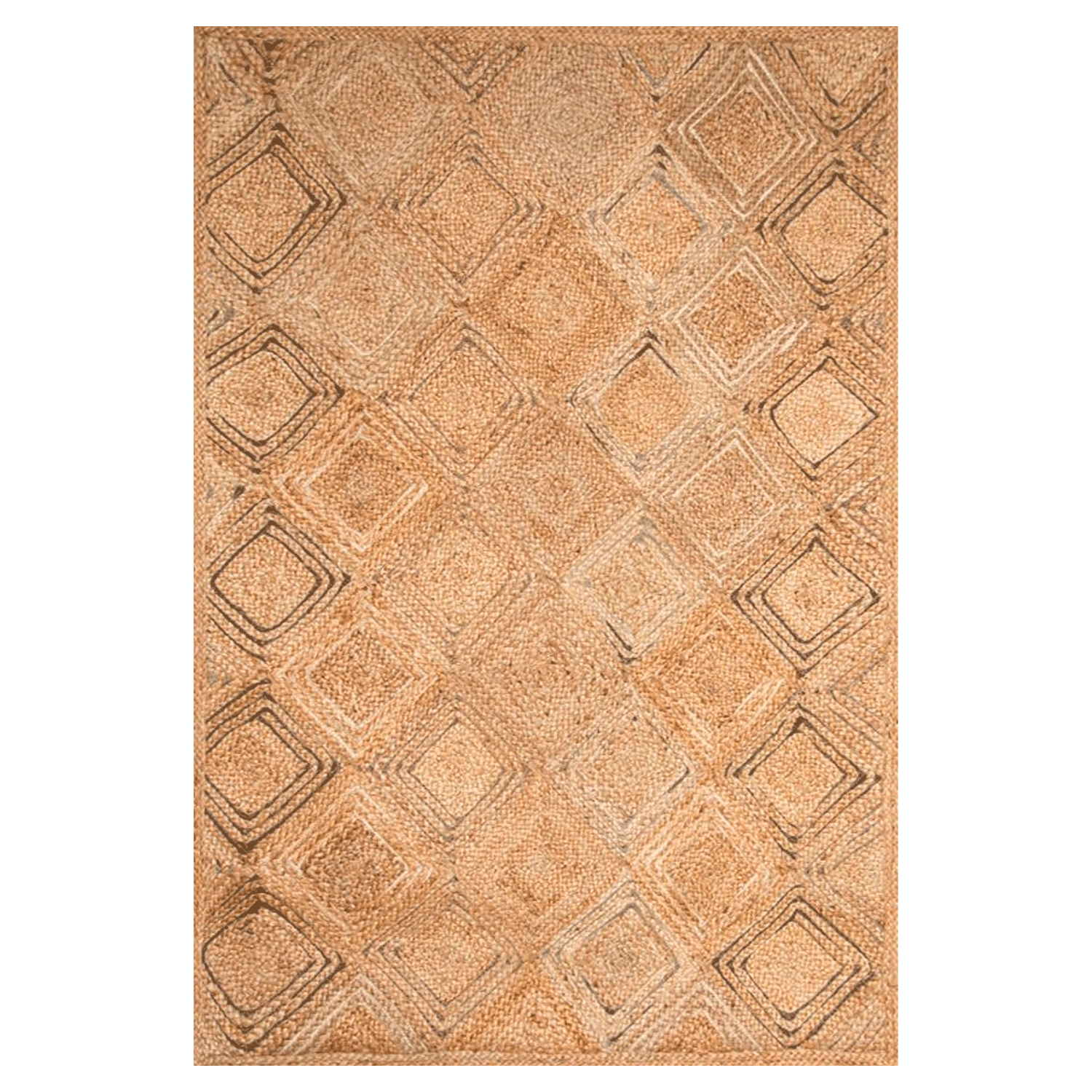 Alfombra BAZHARS  Jute Heri Braided Nat BK  160x230 cm Beige-0
