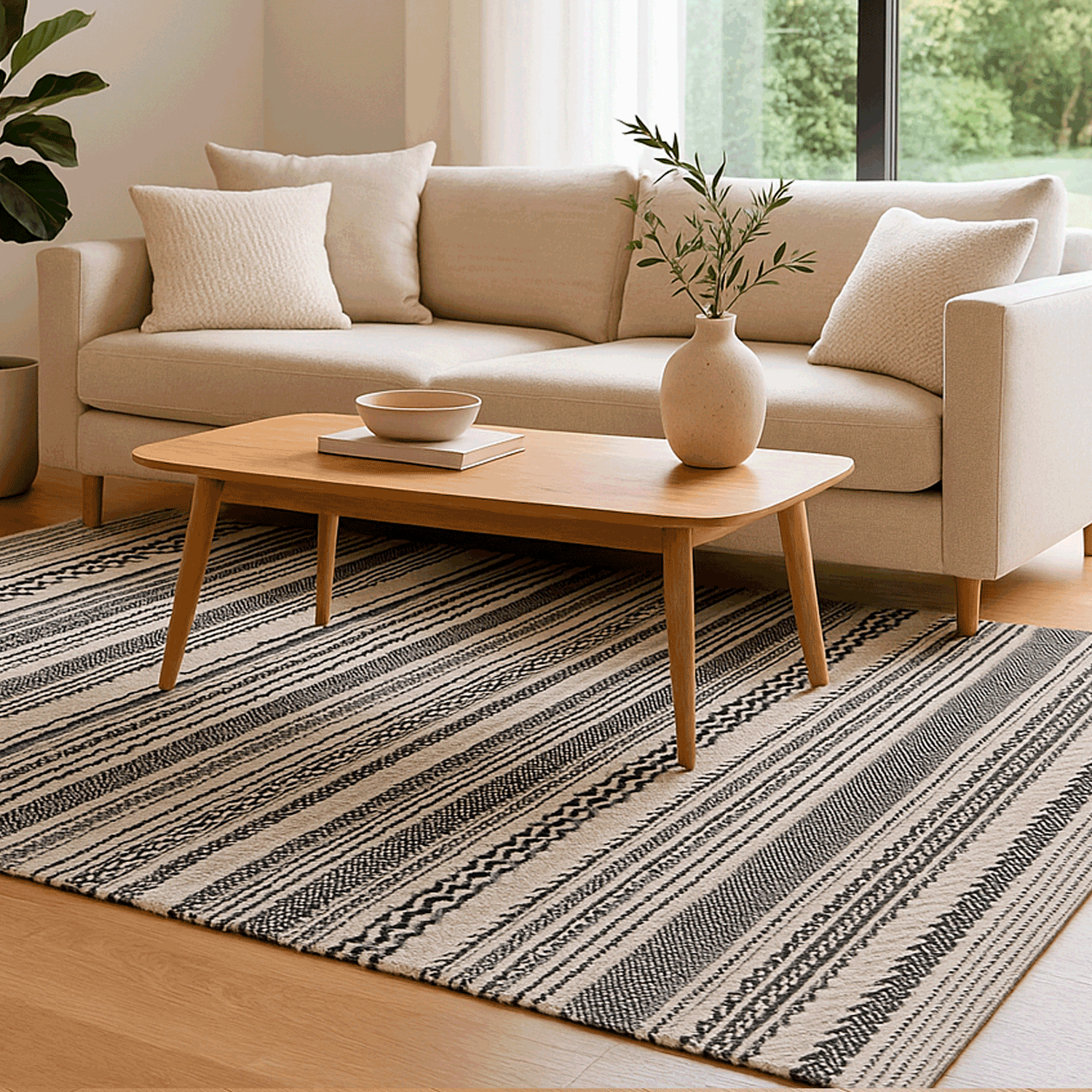 Alfombra BAZHARS  Am Bol 101 Grey Black 190x290 cm Gris-3