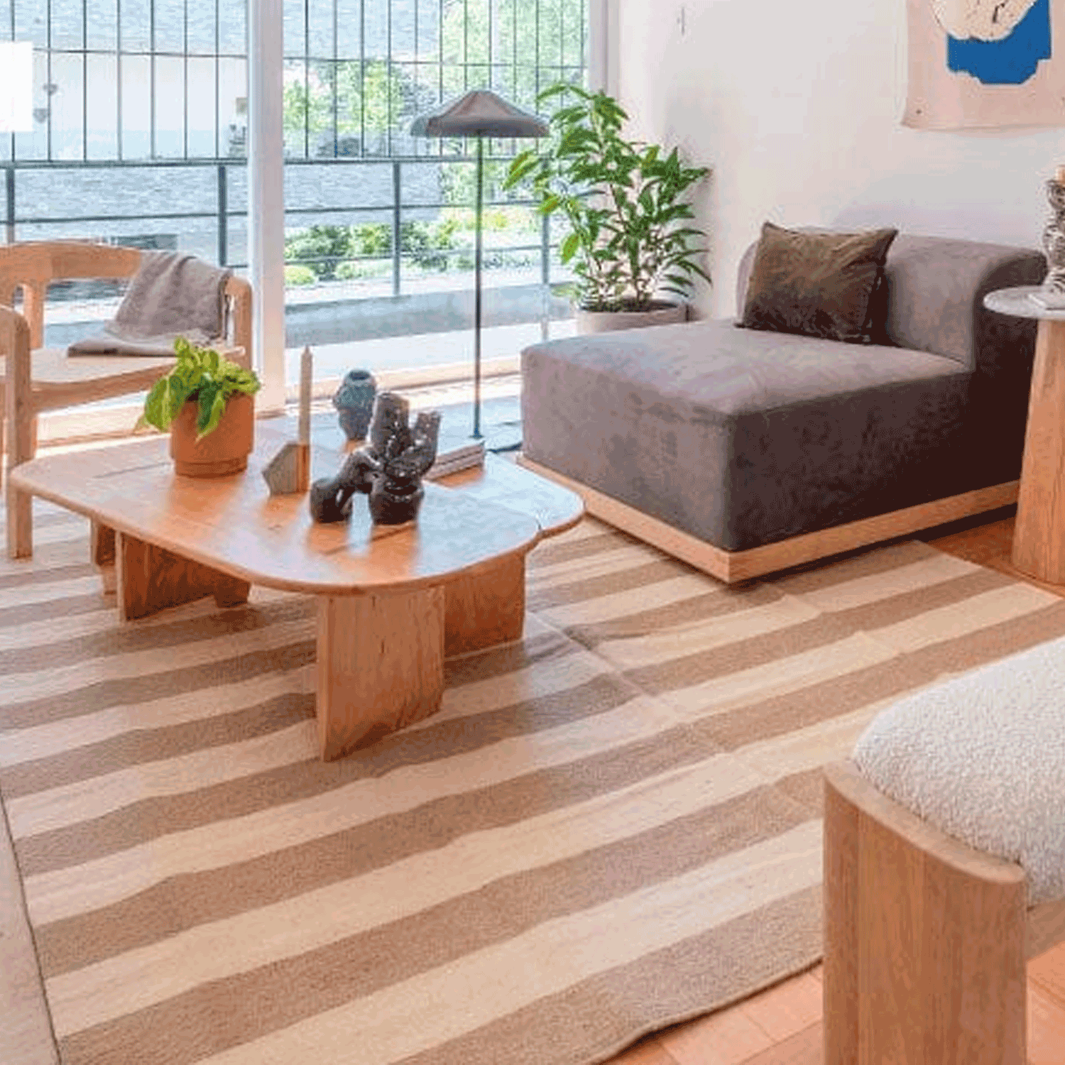 Alfombra BAZHARS Kilim Pau Gall 14 Natw 140x200 cm Blanco-4