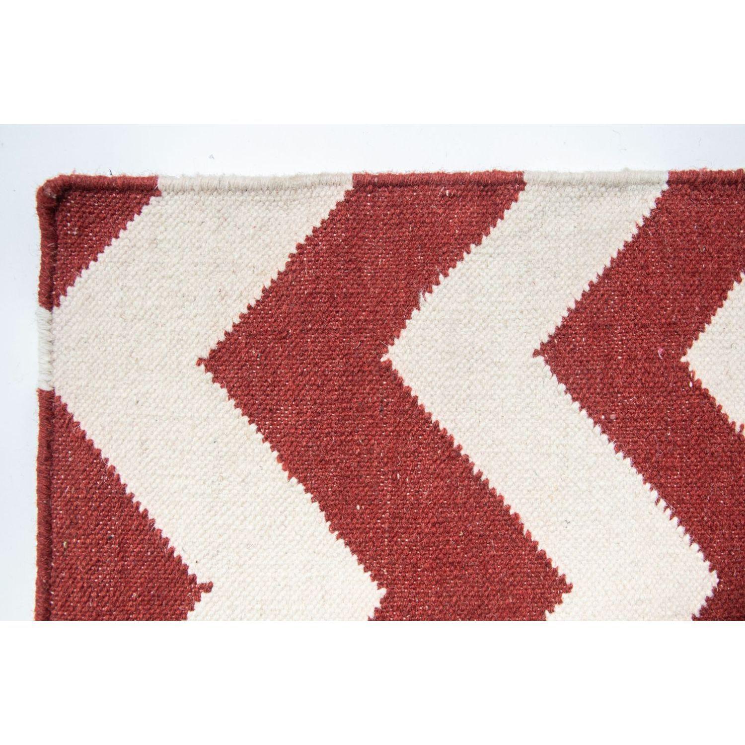 Alfombra BAZHARS Kelim Pau Gall 10 Nred 170x240 cm Rojo-6