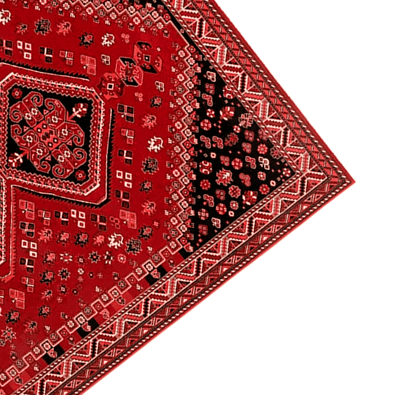 Alfombra BAZHARS Kirman 43 80 300 160x240 cm Burdeo-3