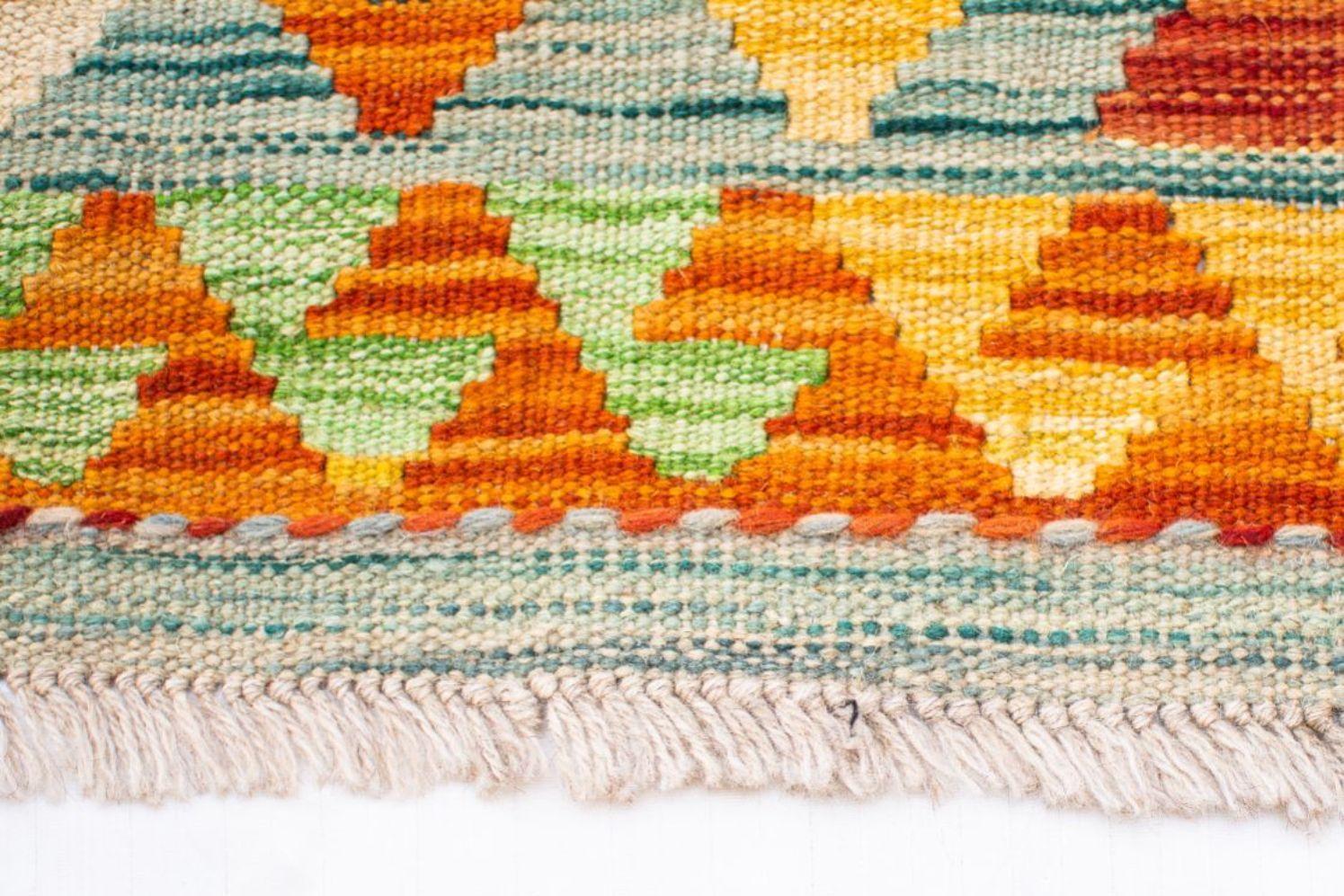 Alfombra Artesanal Bazhars Kelim Vegi 199X150 cm-4