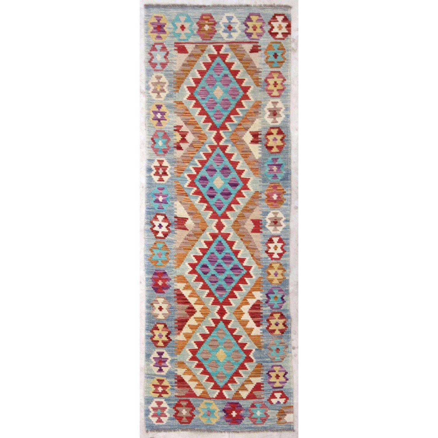 Alfombra pasillo BAZHARS Kilim Vegi MP740 198x061 cm Multicolor-0