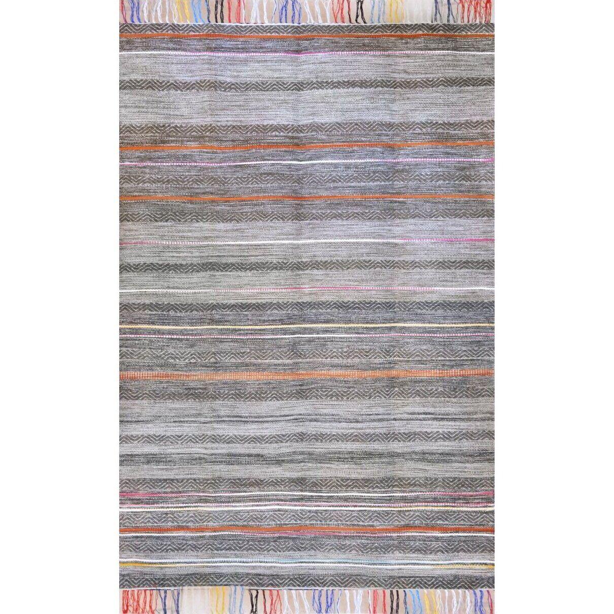 Alfombra BAZHARS  Kelim Waz Etnic 2  160x230 cm Gris claro-0