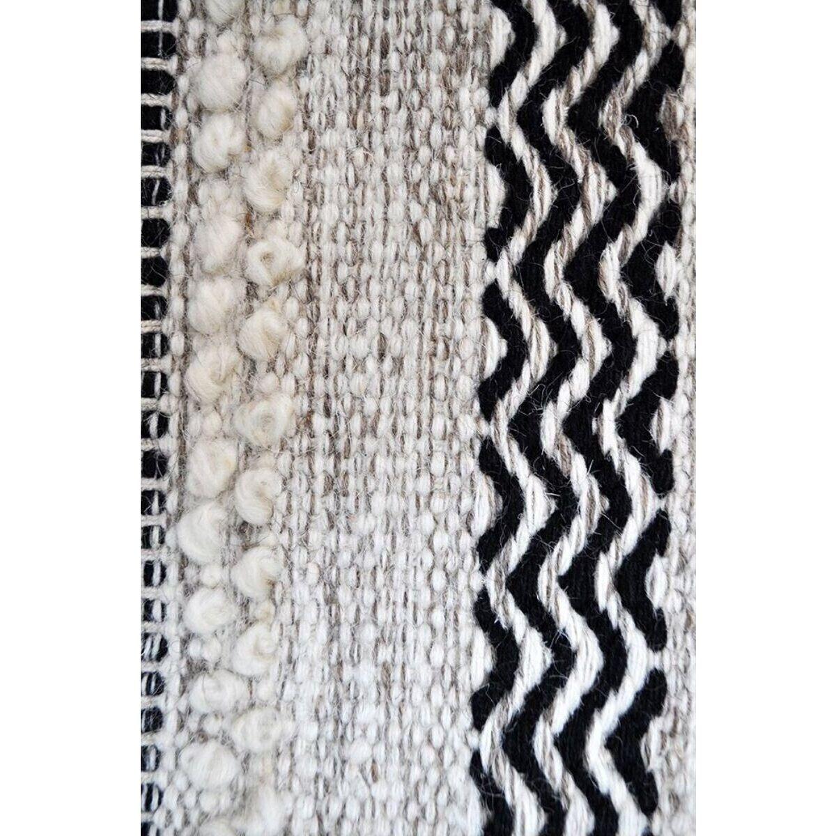 Alfombra BAZHARS  Am Bol 101 Grey Black 140x200 cm Gris-2