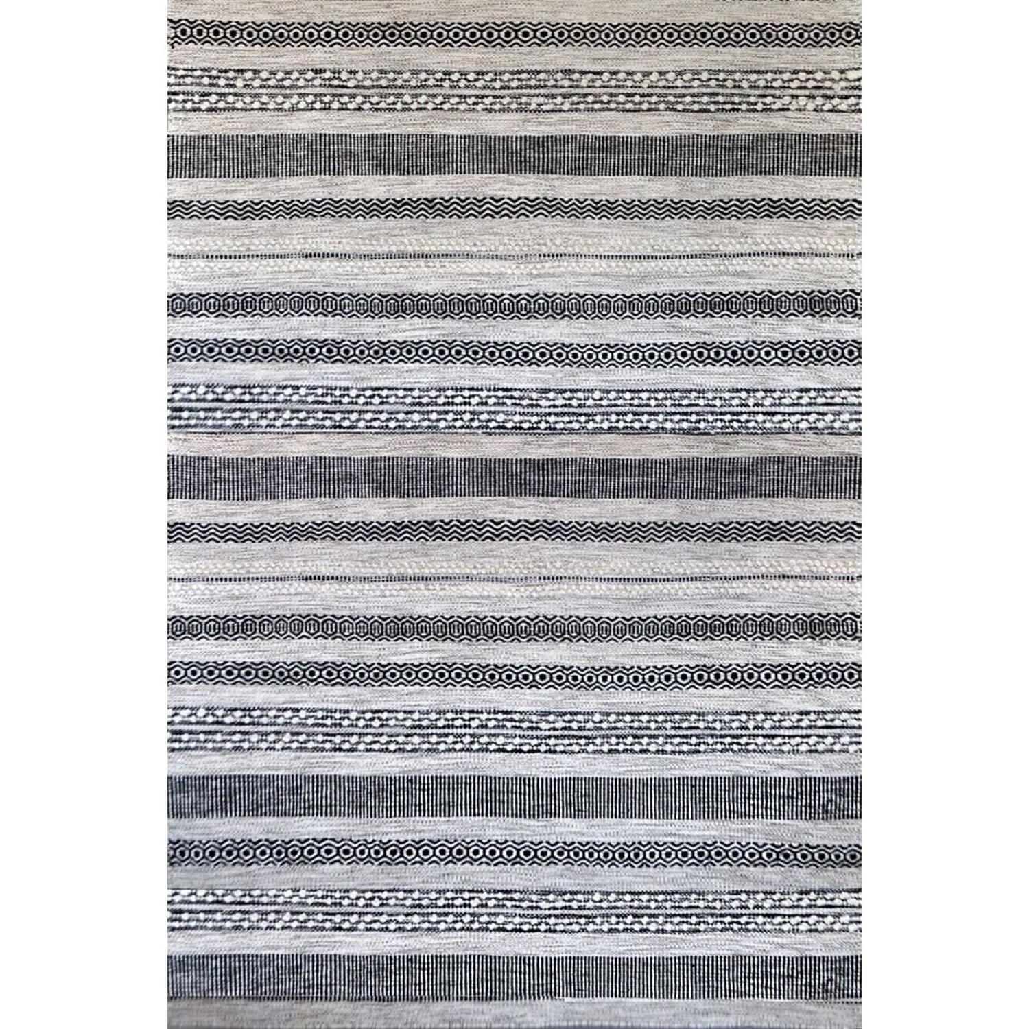 Alfombra BAZHARS  Am Bol 101 Grey Black 140x200 cm Gris-4