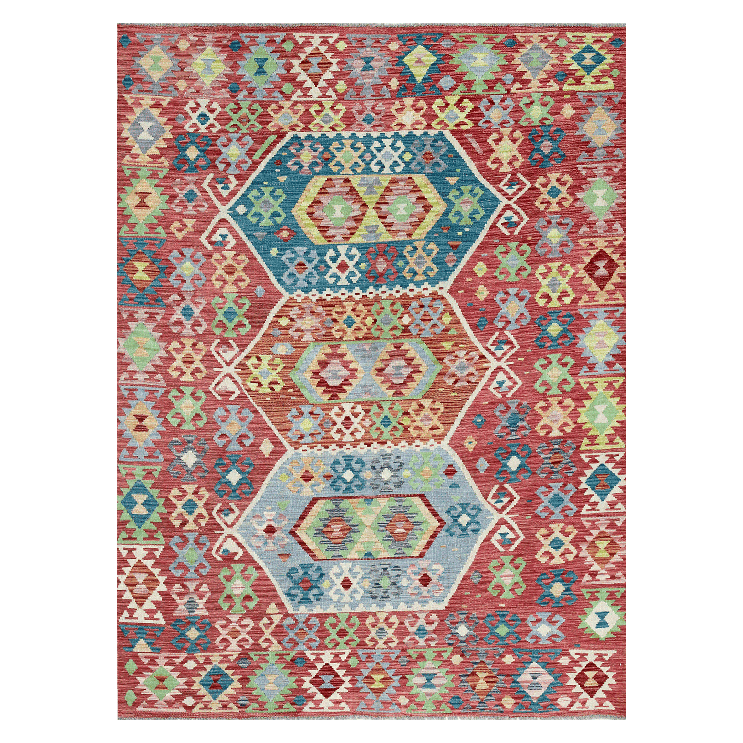 Alfombra BAZHARS s KELIM VEGI P84 170x240 cm Gris-3