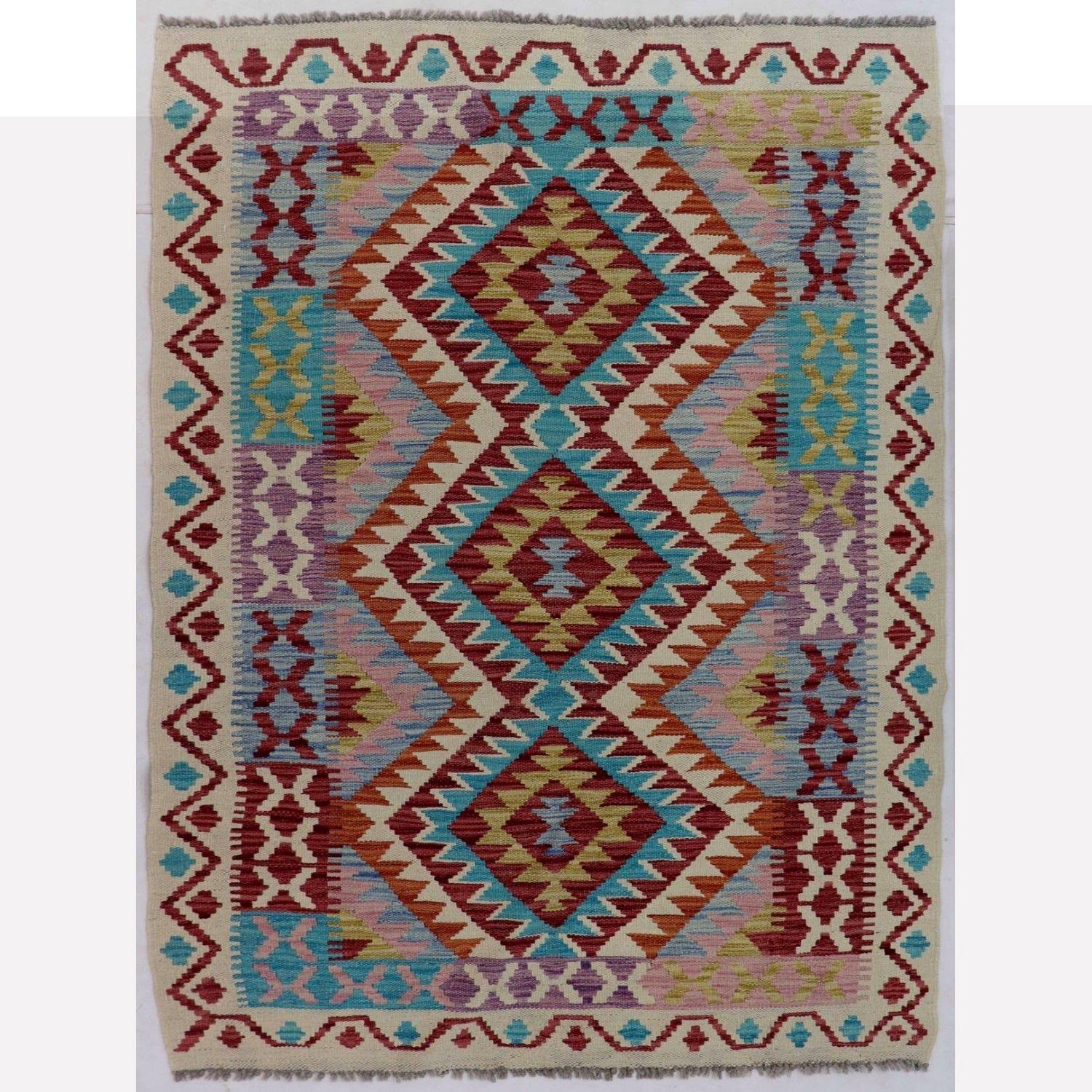 Alfombra BAZHARS Kilim Vegi MP 747 152x102 cm Multicolor-3
