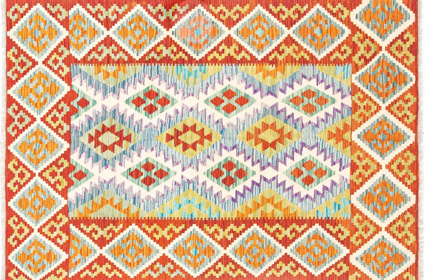 Alfombra Artesanal Bazhars Kelim Vegi 200X137 cm-0
