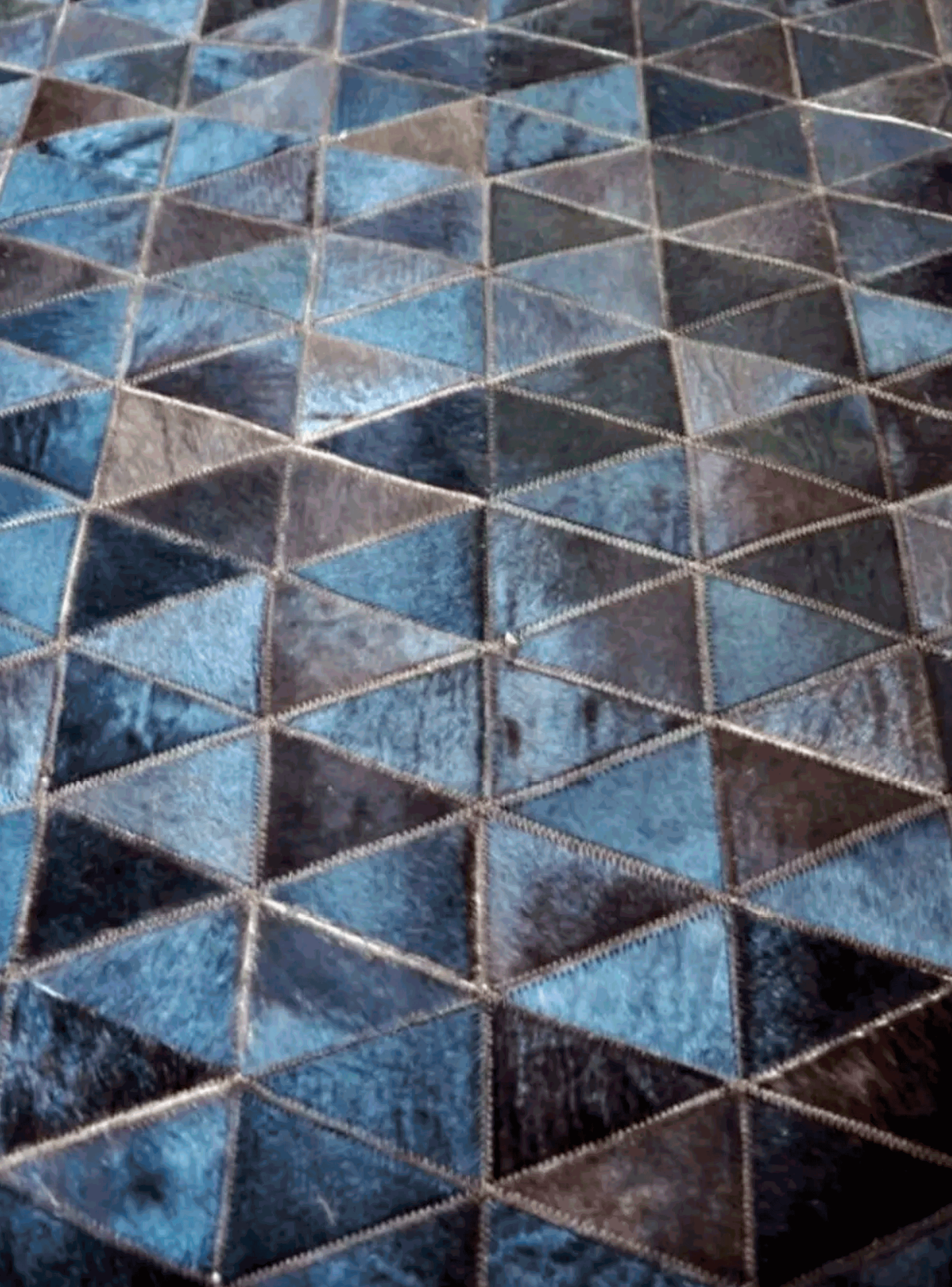 Alfombra BAZHARS  Patchwork Cuero Ansa F7  140x200 cm Negro-4