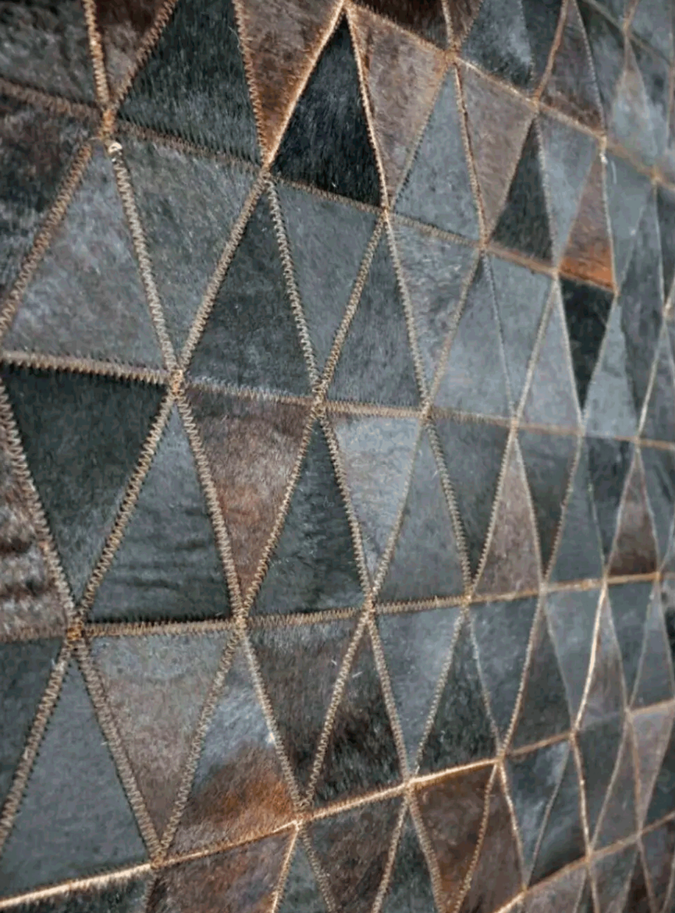 Alfombra BAZHARS  Patchwork Cuero Ansa F7  140x200 cm Negro-5