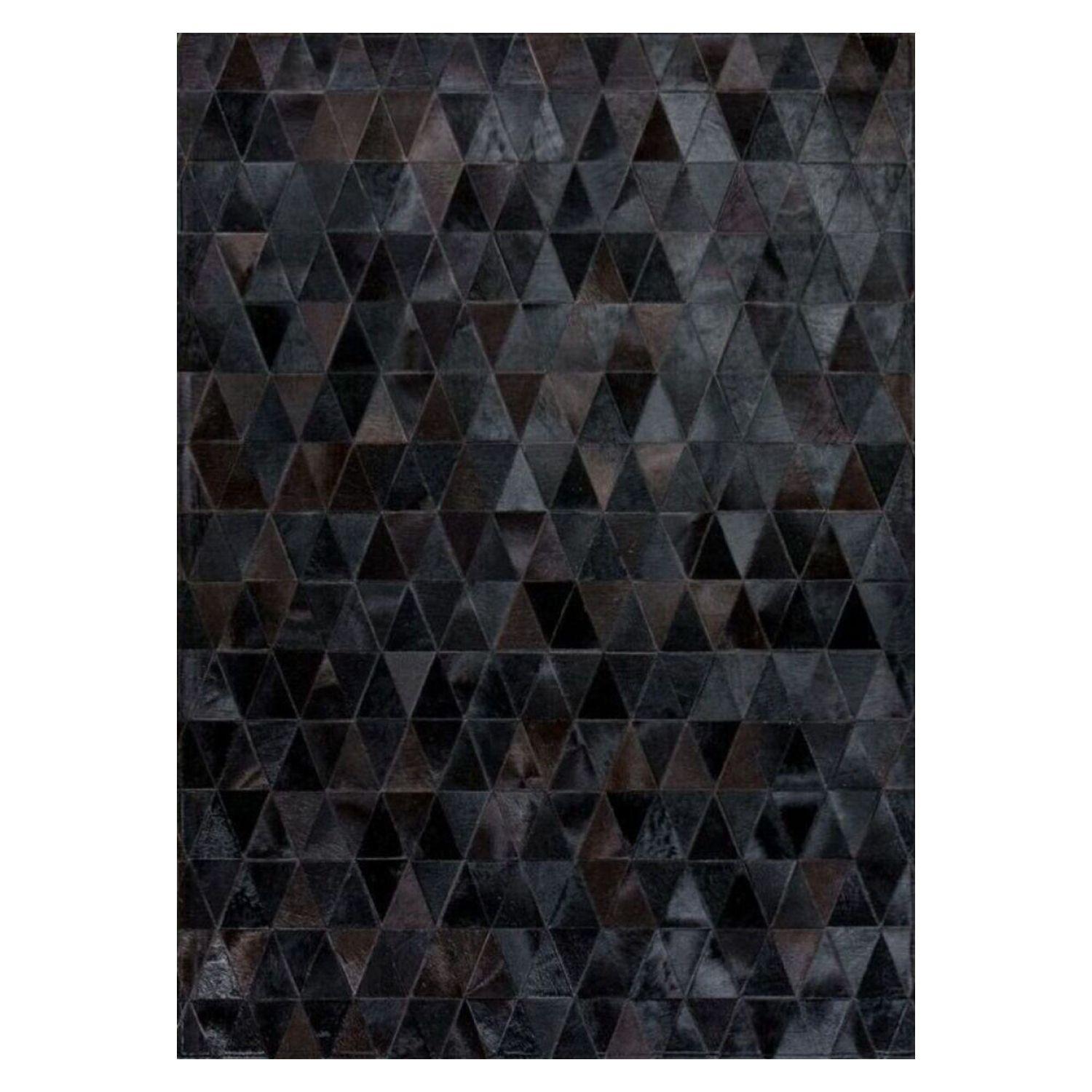 Alfombra BAZHARS  Patchwork Cuero Ansa F7  140x200 cm Negro-6