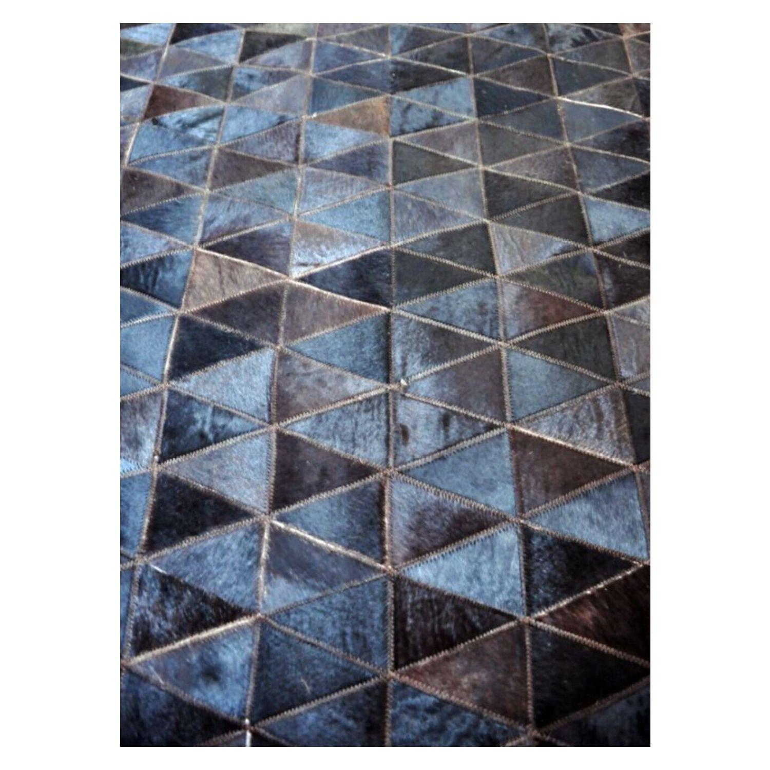 Alfombra BAZHARS  Patchwork Cuero Ansa F7  140x200 cm Negro-9