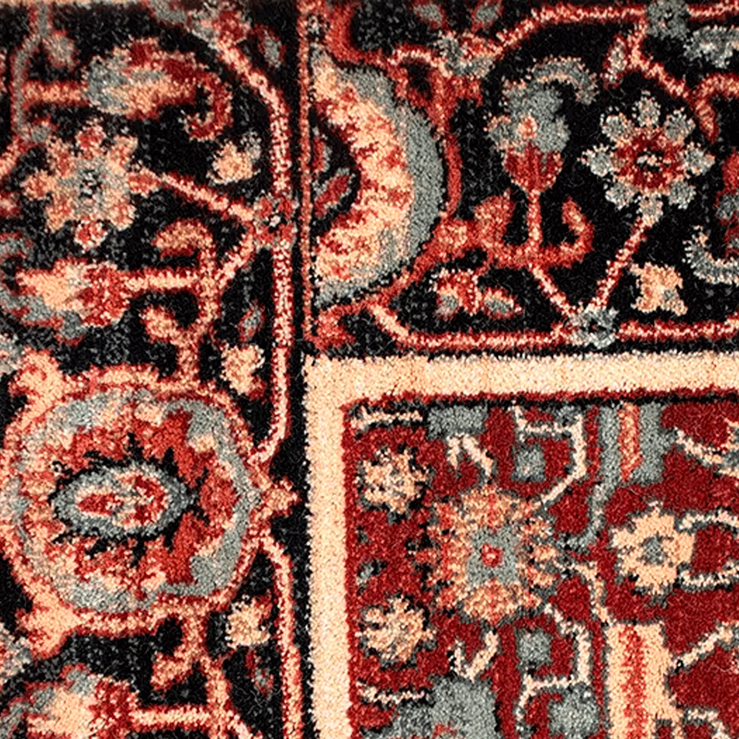 Alfombra BAZHARS Kirman 43 48 300 80x120 cm Burdeo-3