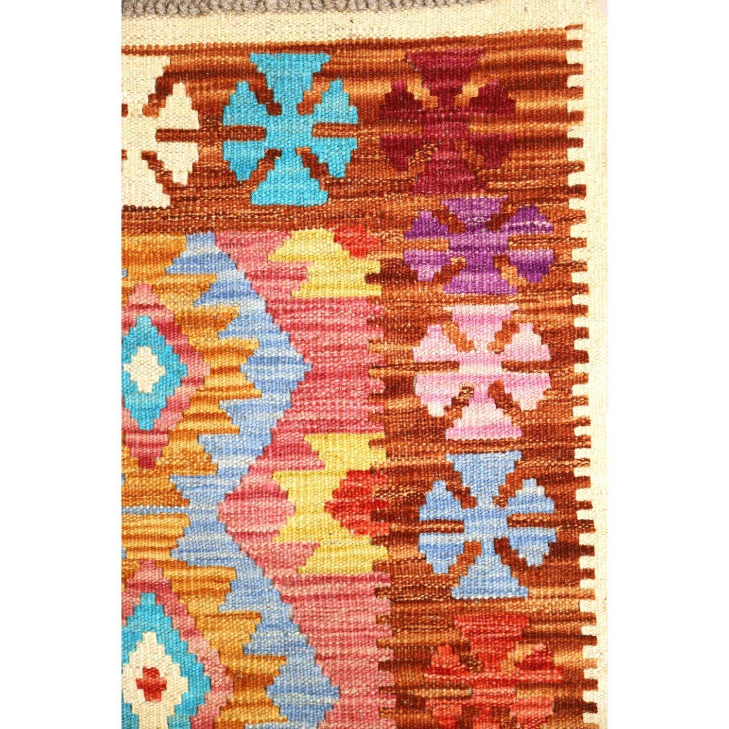 Alfombra pasillo BAZHARS Kilim Vegi MP741 199x059 cm Multicolor-1