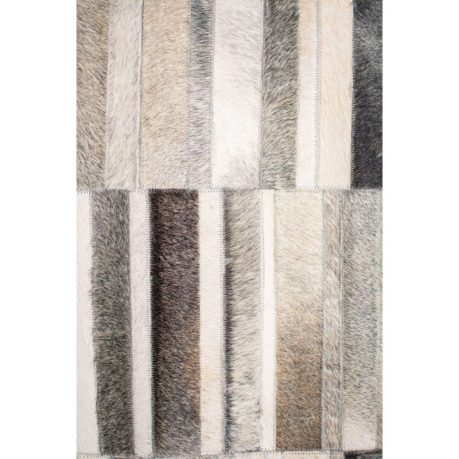 Alfombra BAZHARS Patch Cuero Nir 511 160x230 cm Beige-1