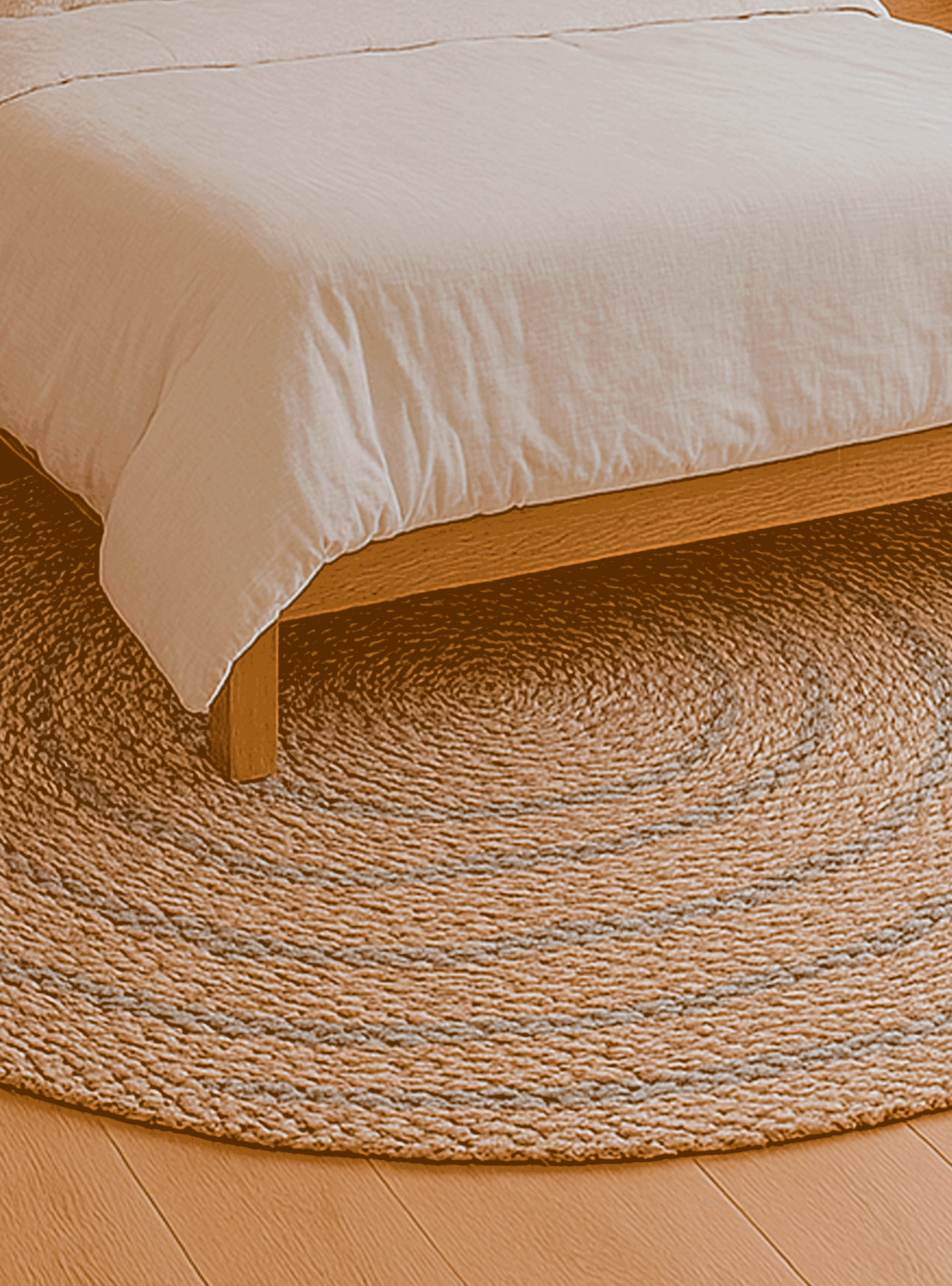 Alfombra Redonda Yute 150 cm Nir Rise Natural Multicolor Bazhars-4