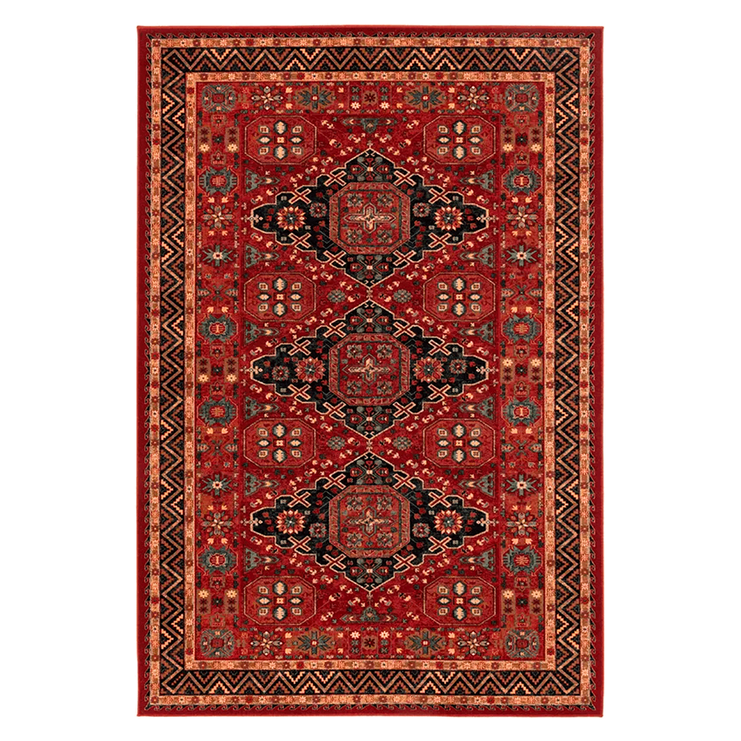 Alfombra BAZHARS Kirman 43 08 300 160x240 cm Burdeo-0